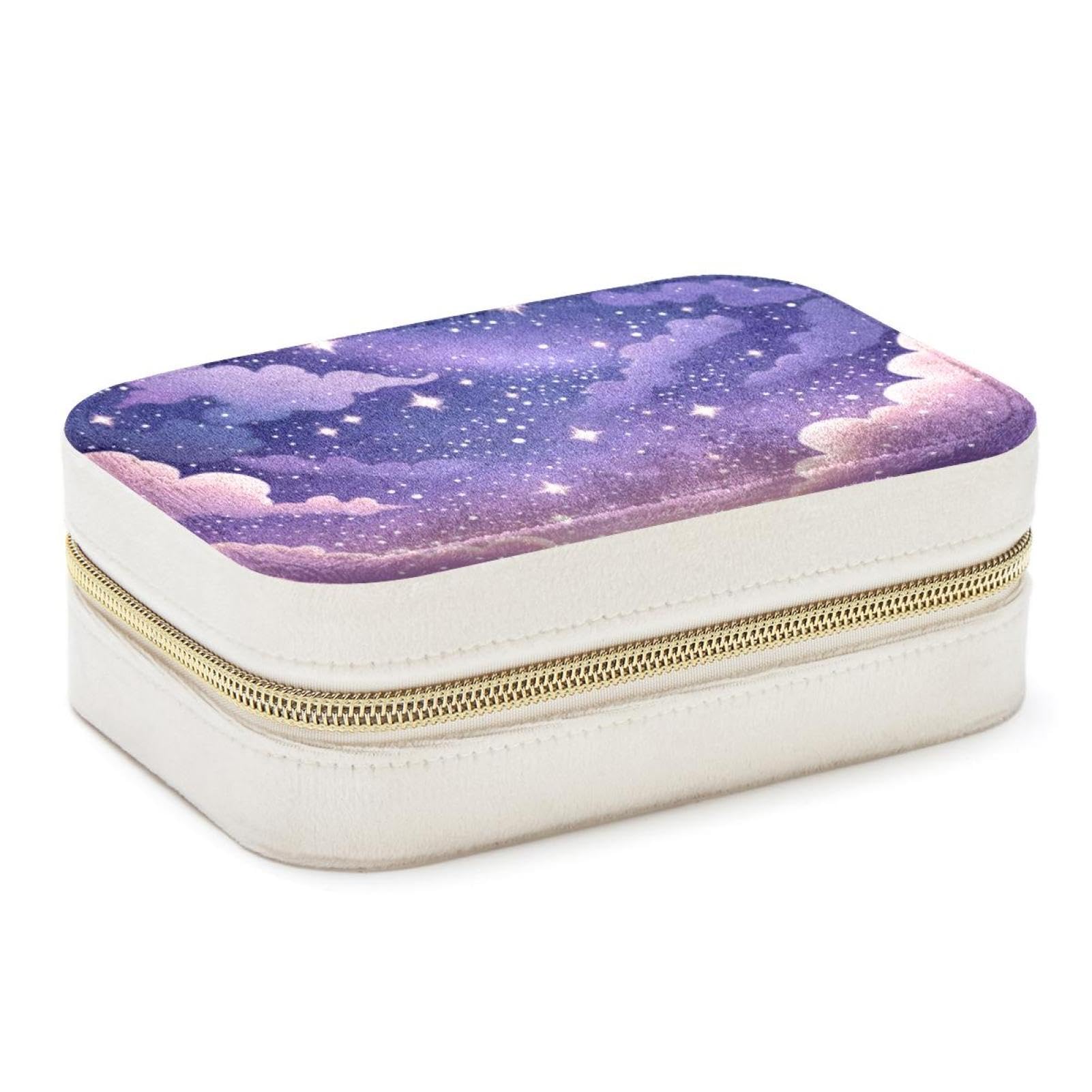 Boîte à bijoux cadeau idéal pour femmes et filles motif poétique ciel étoilé