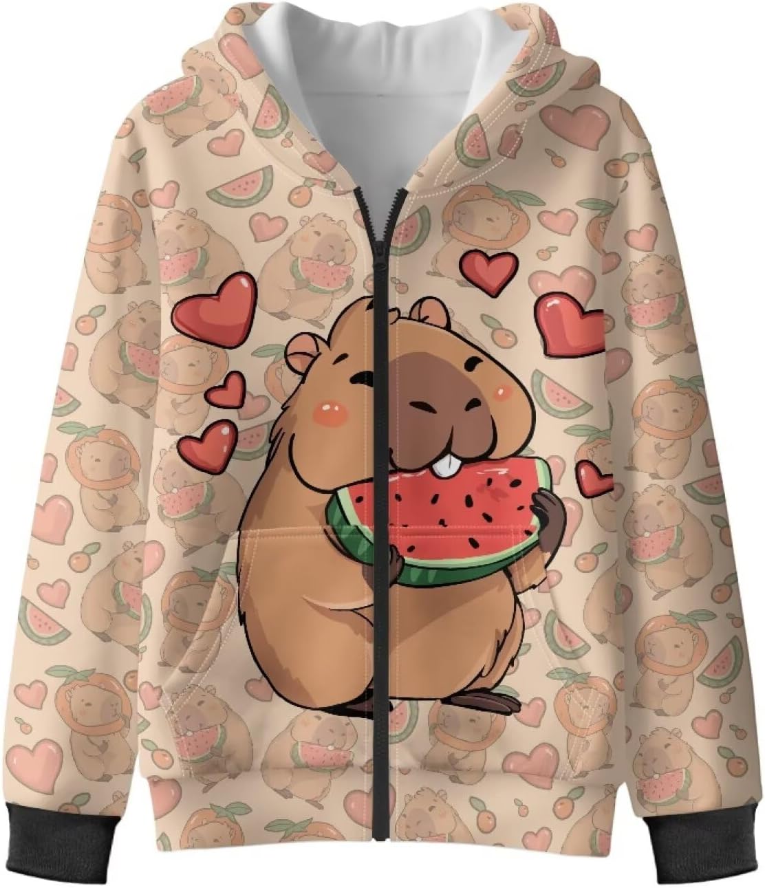 Girls' Full-Zip Fleece Hoodie Sweatshirt Stretch Girl Full-Zip Fleece Jacket Girls' Zips Up Hoodie Fall Pullover