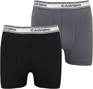 طقم بوكسر قصير بخصر للرجال من كالفينو، عبوة من قطعتان