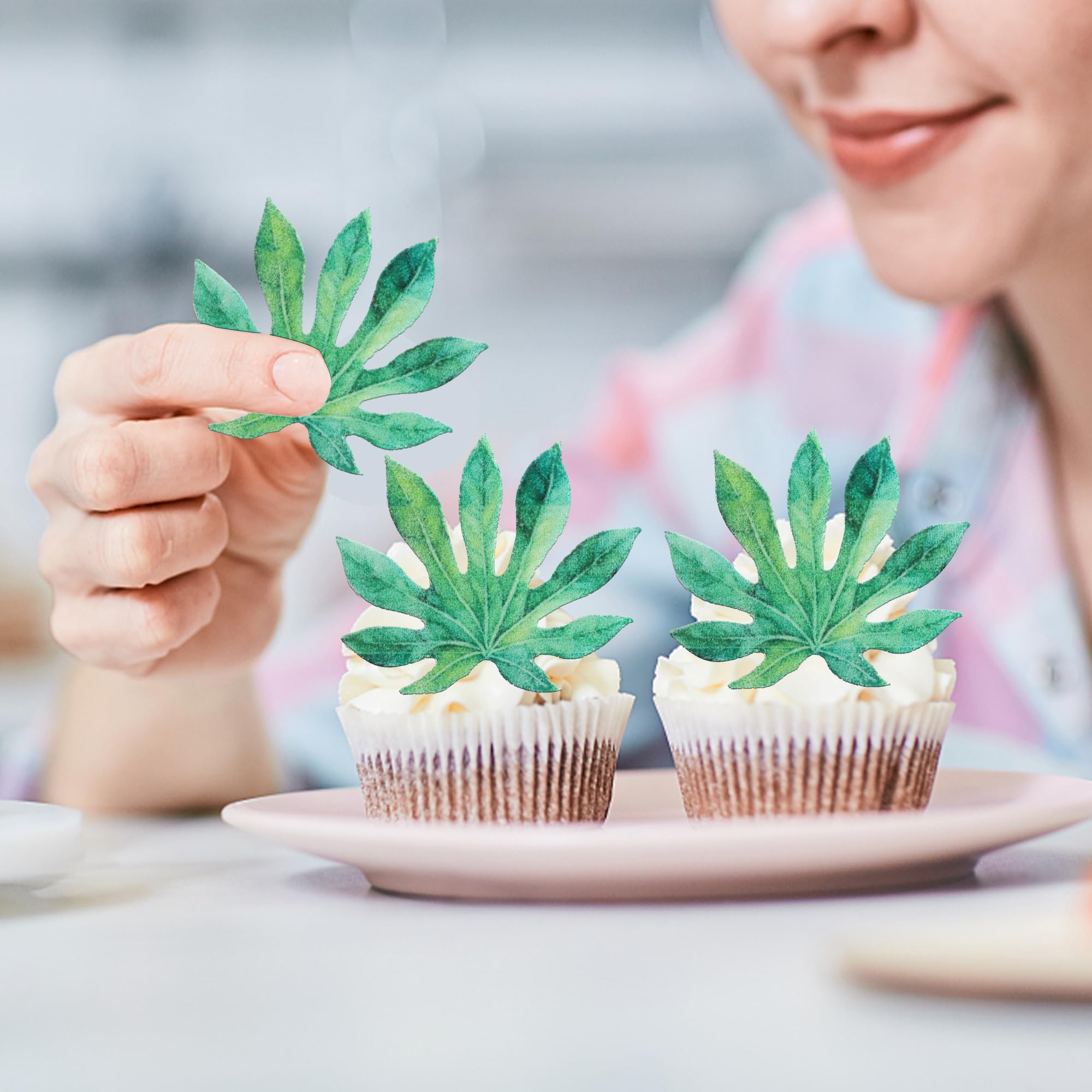 Decorazioni Commestibili per Torte,Fiori Commestibili per Torte,Margherita Commestibile per Torte,Topper Cupcake per Matrimonio,Compleanno,Anniversario,Bianco