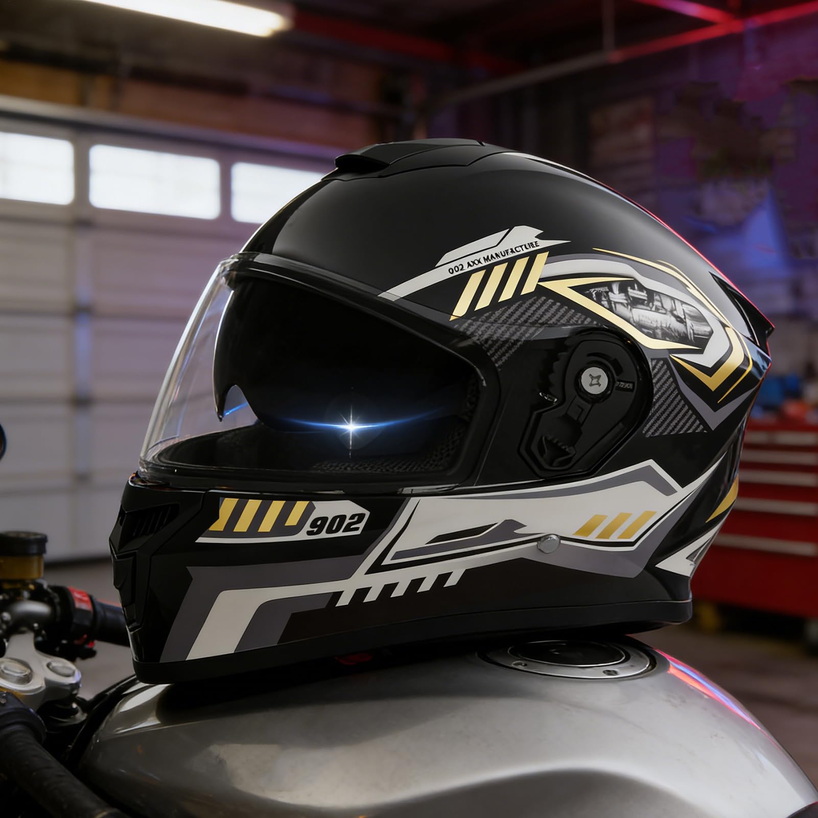 Kask motocyklowy – odporna na kolizje maska motocrossowa, 35 x 25 x 25 cm, sprzęt ochronny na całą twarz, ze zdejmowanym szalikiem, zimowe nakrycie głowy do jazdy na rowerze, nartach, śniegu, ATV