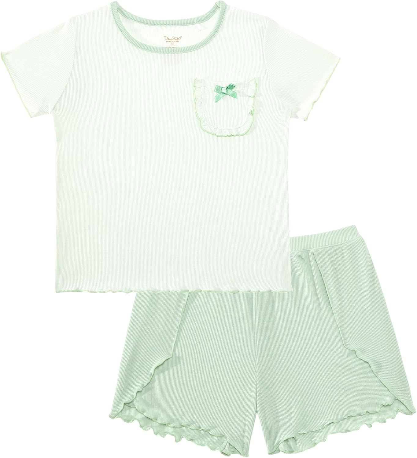 Baby Girls Outfits Sets Summer Tee and Shorts Toddler 2-Piece Set for Kids Cooling Clothes,Viscose Made from Bamboo