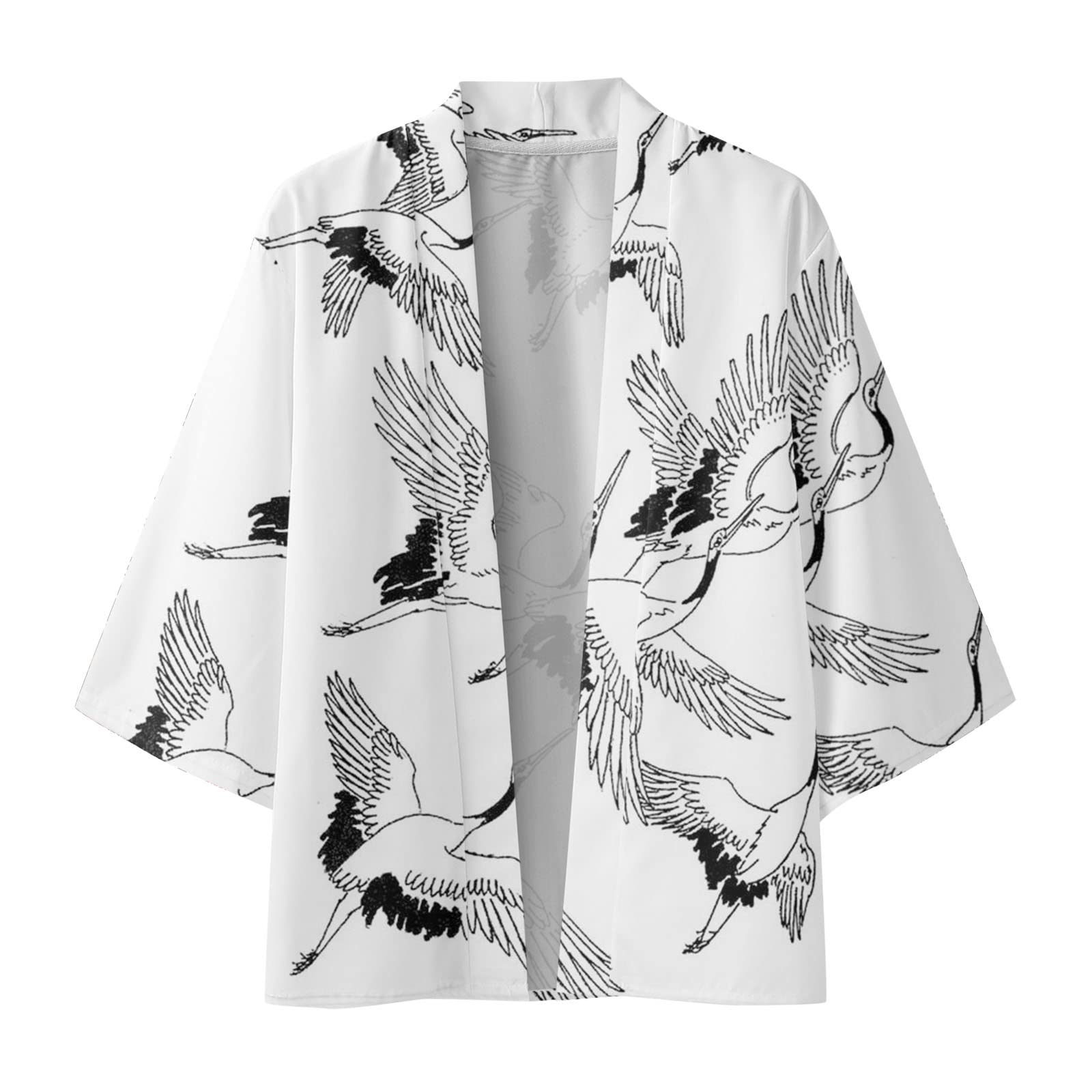 Generisch Yukata - Chaqueta japonesa para hombre, kimono, estampado de dragón, chaqueta de verano, albornoz, chaqueta de punto, abrigo, suelta, blusa, verano, camisa informal