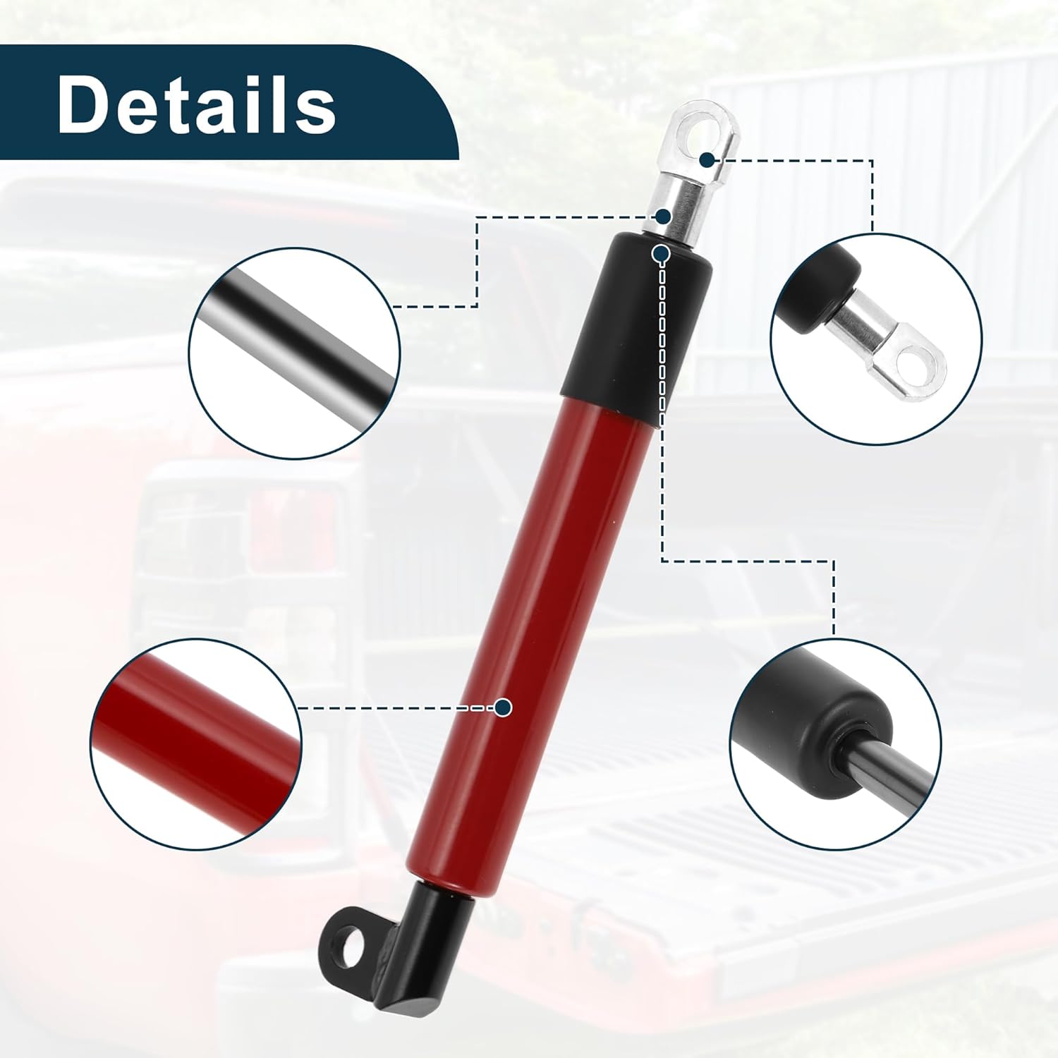 Tailgate Assist for GMC Sierra 1500/2500/3500 1999-2006 Tailgate Pickup Truck Lift Support Strut Red with Mounting Bracket 1 Set