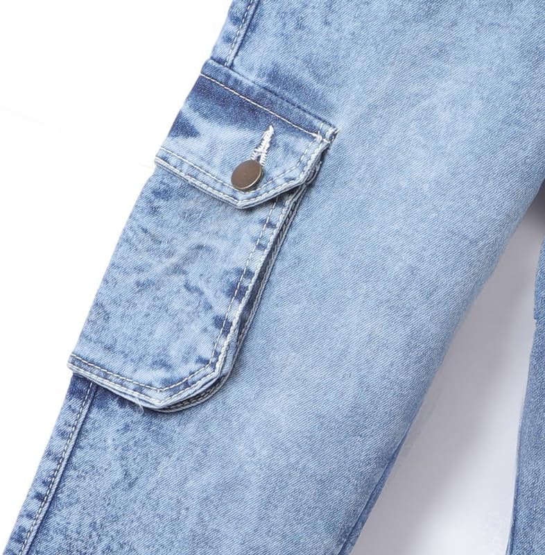 chopper club Boys Denim Cargo Joggers Slim Fit Boys Jeans 3x1 Stretchable Denim Fabric 6 Pockets Cargo Jeans - Image 6