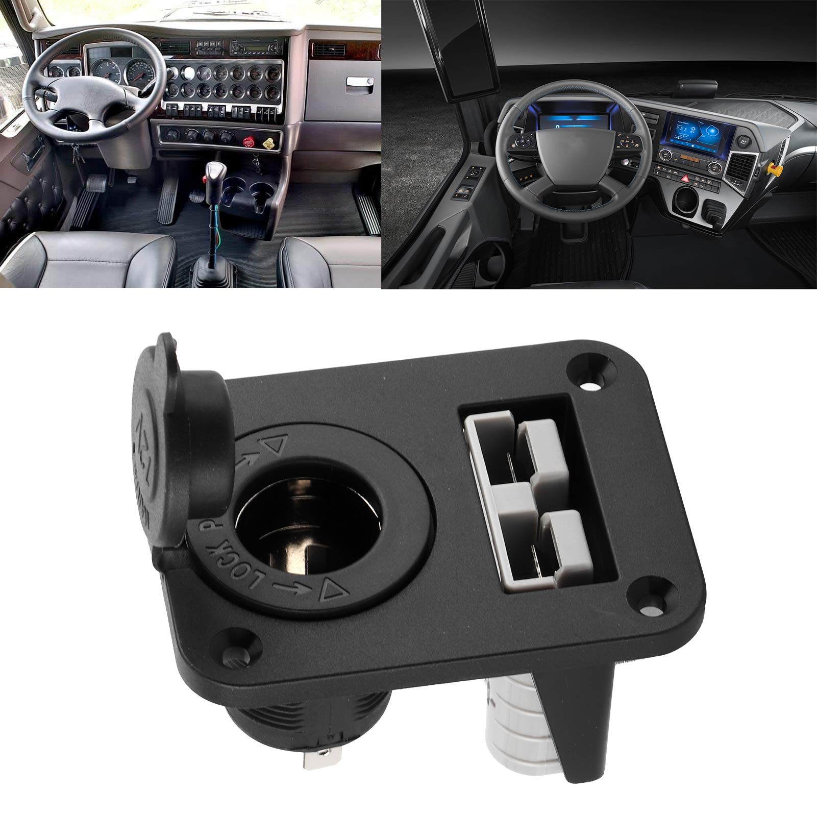 Presa Accendisigari Universale 12V-24V Con LED Blu | KIMISS Impermeabile Per Auto, Moto, Barca