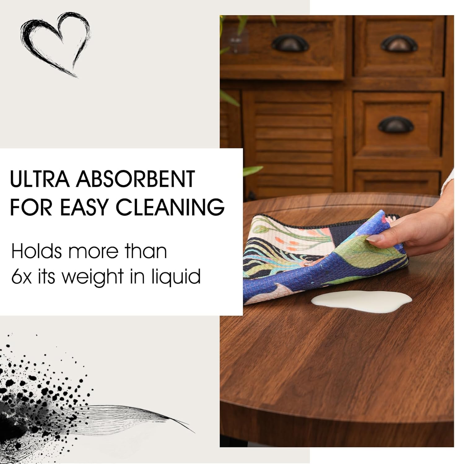 Waffle Kitchen Towels Set of 2 Pack 15.7" x 27.6" Quick Dry Microfiber Tea Dish Towel with Hanging Loop, Ultra Absorbent Reusable Cleaning Dishcloths, Decorative Hand Towels Housewarming Gifts - Image 3