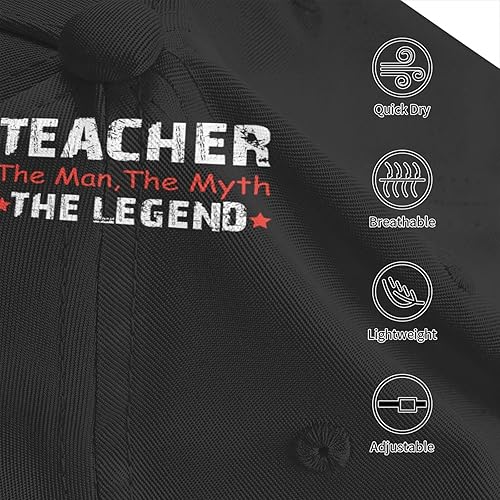 Miniatura 5 de Teacher The Man The Legend The Myth Baseball Cap for Men Women Adjustable Dad Hat Outdoor Casual Trucker Caps Sun Hats Black