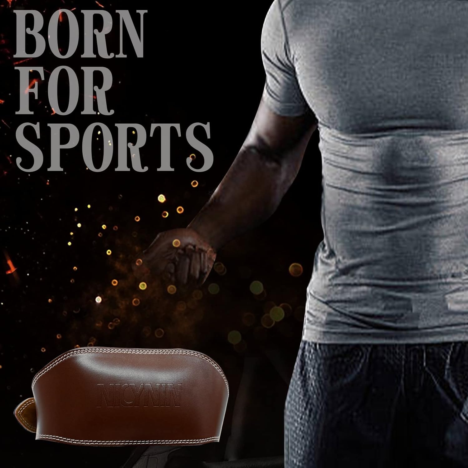 Leather Weight lifting Belt for Men - 6 Inch Padded Lumbar Back Support Belts, Workout Waist Brace for Weightlifting Powerlifting Deadlifts Squat Strength Training Fitness - Image 5