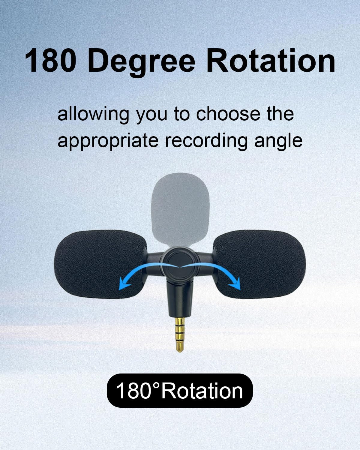 3.5mm Mini 4-Pole Omnidirectional Microphone for iPhone 7 7s 6 6s for iPad and Android Phone for Wii PS5 PS4 PS3, 180°Flexible Condenser Microphone Noise Cancelling Small Mic Plug and Play