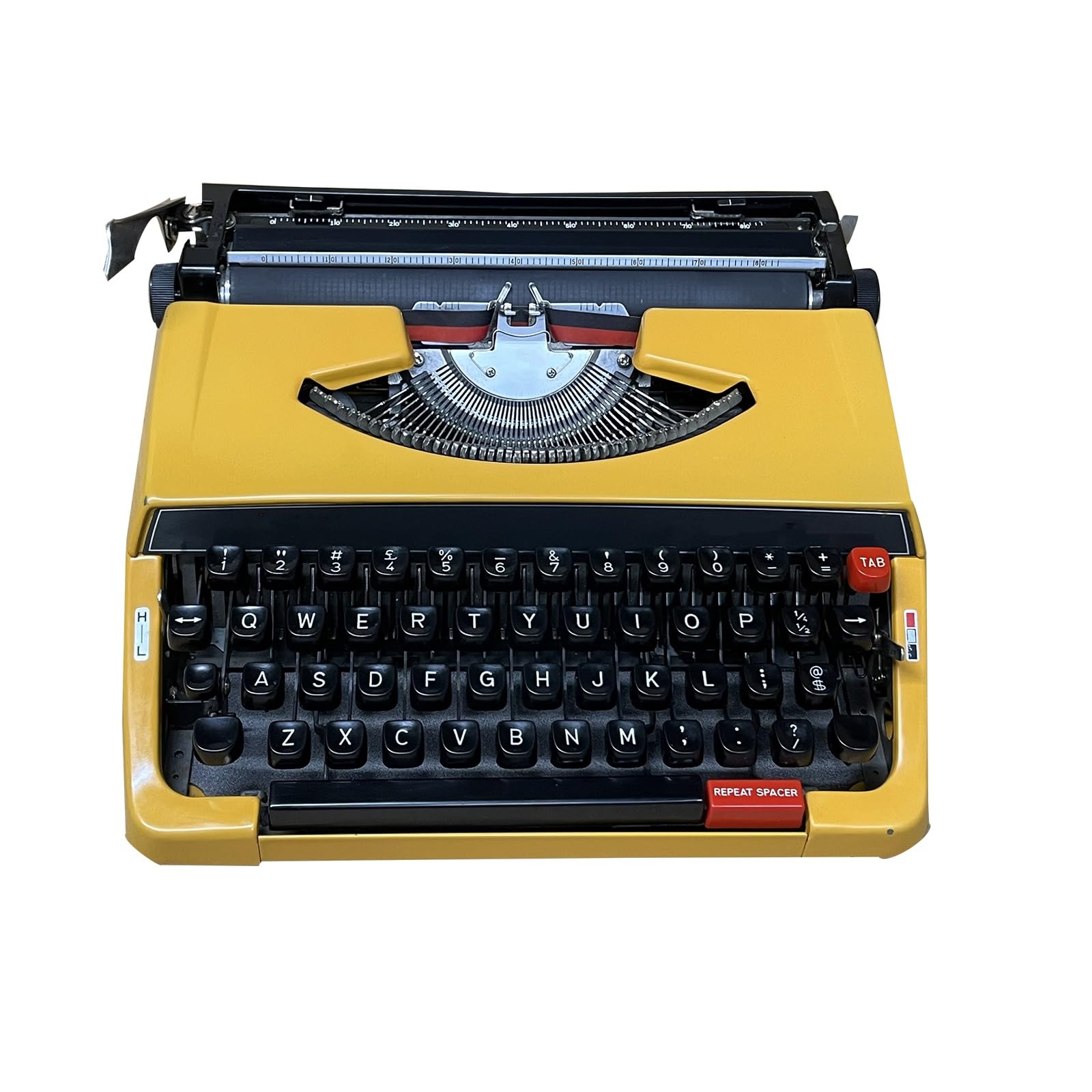 Retro Schreibmaschine Gelb, Retro Reiseschreibmaschine Nostalgische Schreibmaschine Zum Dekorieren Von Geschenken und Schreiben Von Briefen, Karten und Mehr