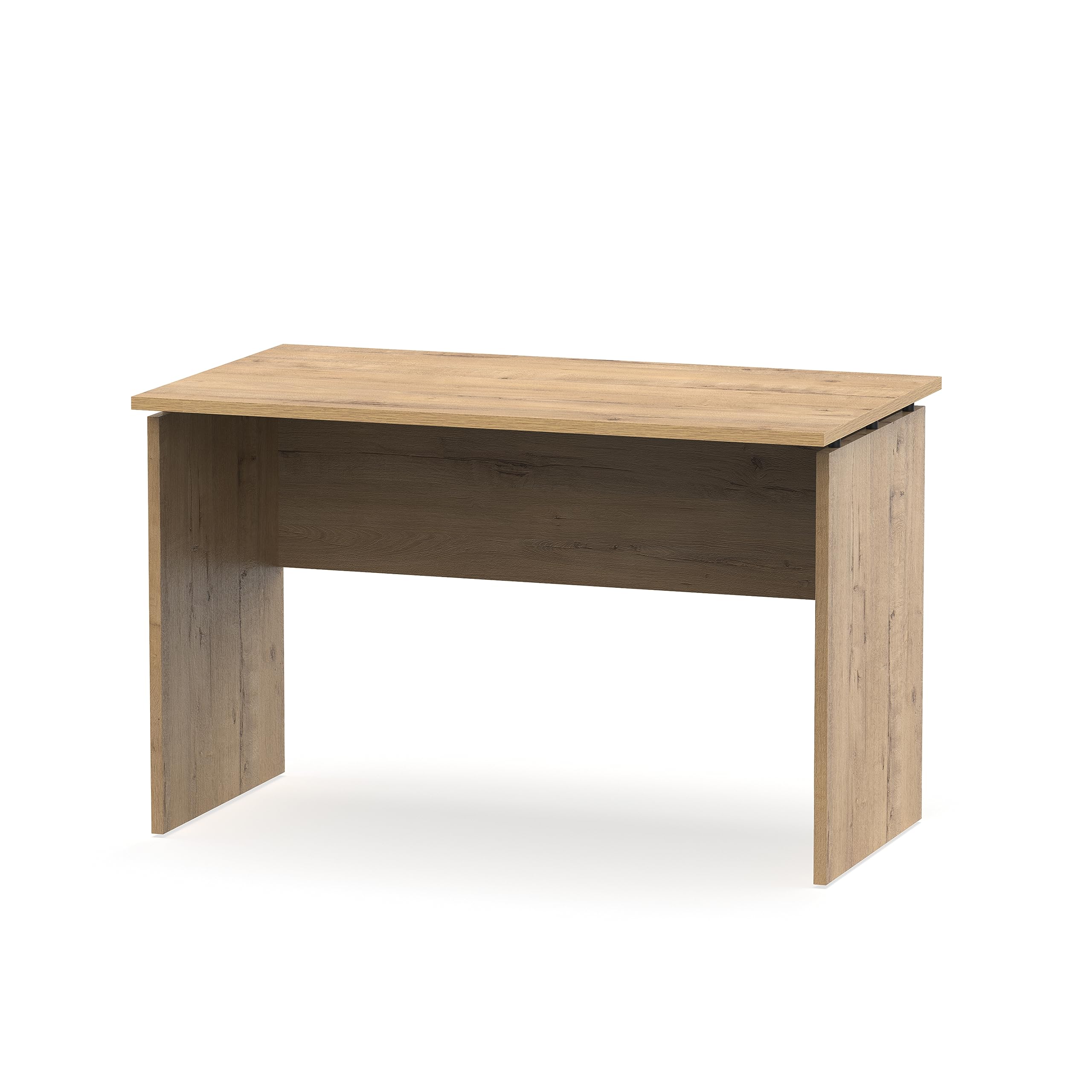 Muebles Pitarch | Tavolo da ufficio, scrivania, tavolo per computer o da studio, rovere Gold, 76x120x68cm (altezza x larghezza x profondità) moderno, modello Teide