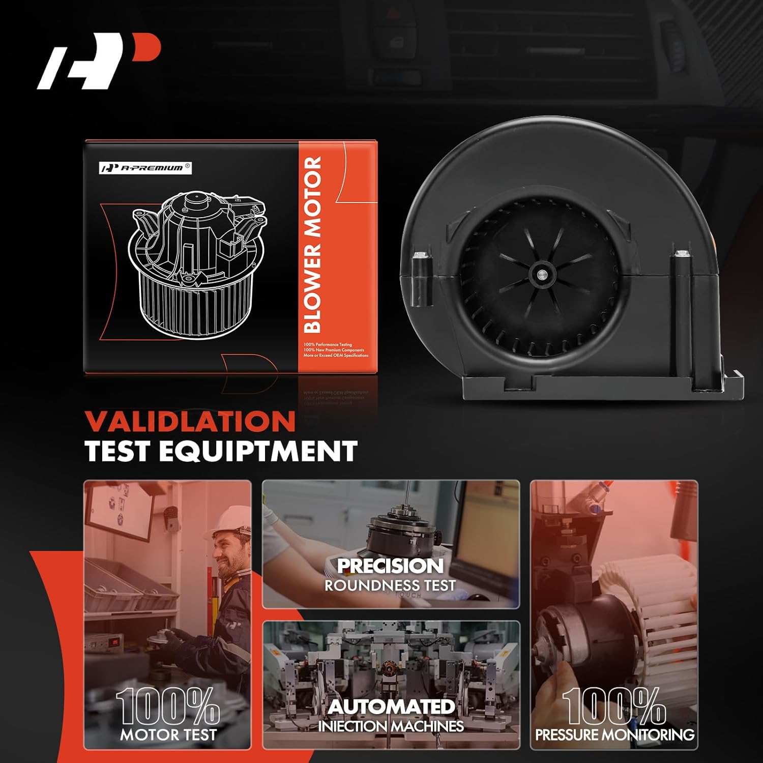 A-Premium Front HVAC Heater Blower Motor Compatible with Car 006-A40-22, 12V, with Fan Cage