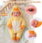 BABESIDE Ensemble de poupée pour bébé légère – 15" Poupée douce réaliste pour les filles, facile à transporter & Châssis – Faites semblant de jouer & Cadeau