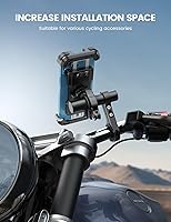 Vista 2 de Lamicall Extensor de manillar de bicicleta - Extensión de manillar de aleación de aluminio de 4 pulgadas de largo para bicicleta y motocicleta