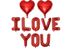 Precious Red Heart Balloons for I Love You Decorations