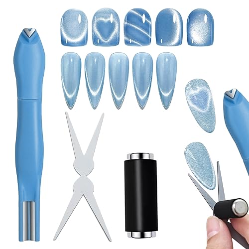 Miniatura 8 de JERCLITY 24 imanes de ojo de gato para uñas, rectangular, potente y multifuncional, imán de ojo de gato cuboide para ojo de gato, esmalte de gel