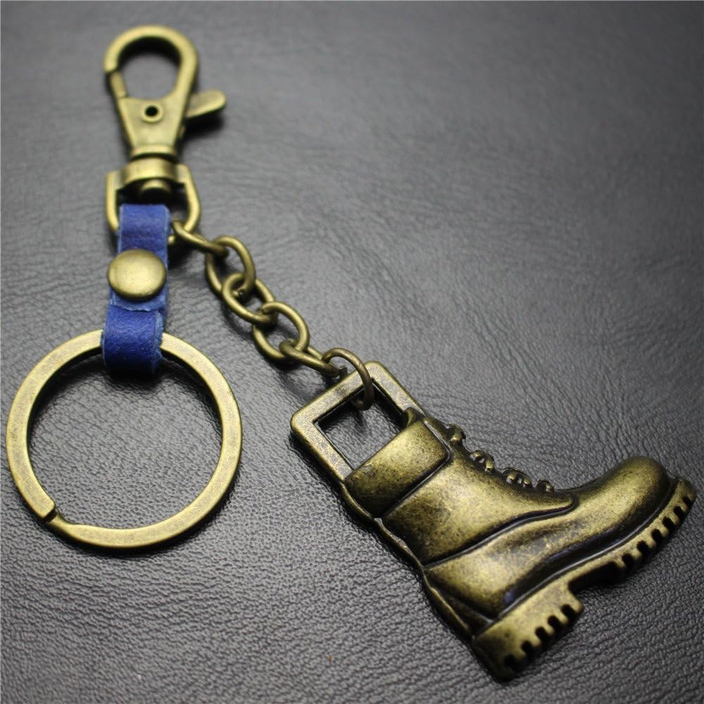 Goodscene Gift Keyring for Couple Bronze Riding Boots