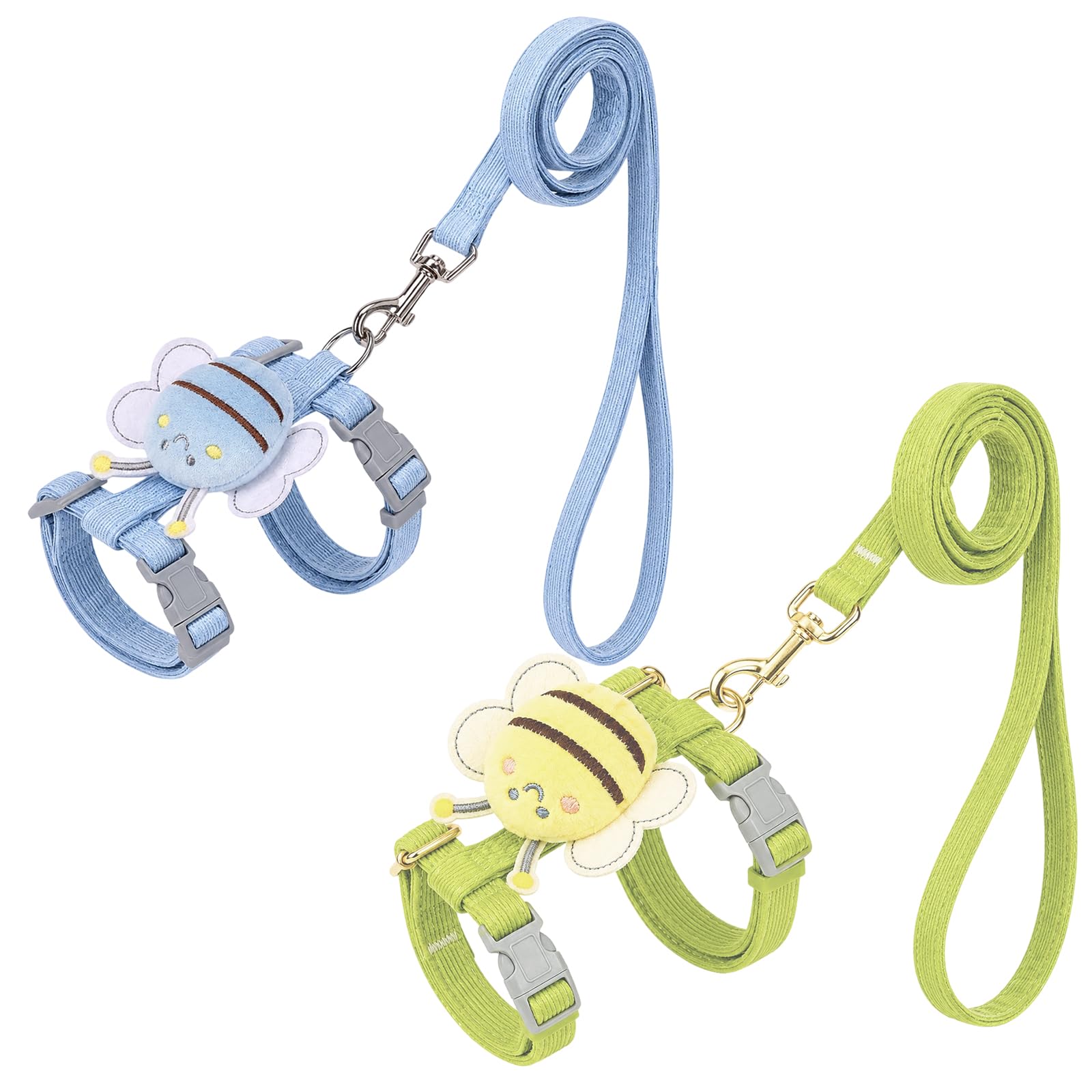 2 Pcs Kitten Harness, Cat Harness, Cat Lead, Escape Proof Cat Harnesses, Adjustable Design For Small Medium Large Cats, Secure Fit For Indoor And Outdoor Use, Comfortable Walking Experience
