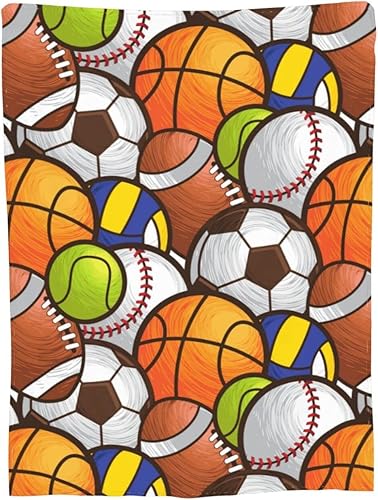Miniatura 5 de Manta deportiva de fútbol súper suave y cálida para niños y niñas, para sofá, dormitorio, sofá, oficina, automóvil, baloncesto, béisbol, acogedora,