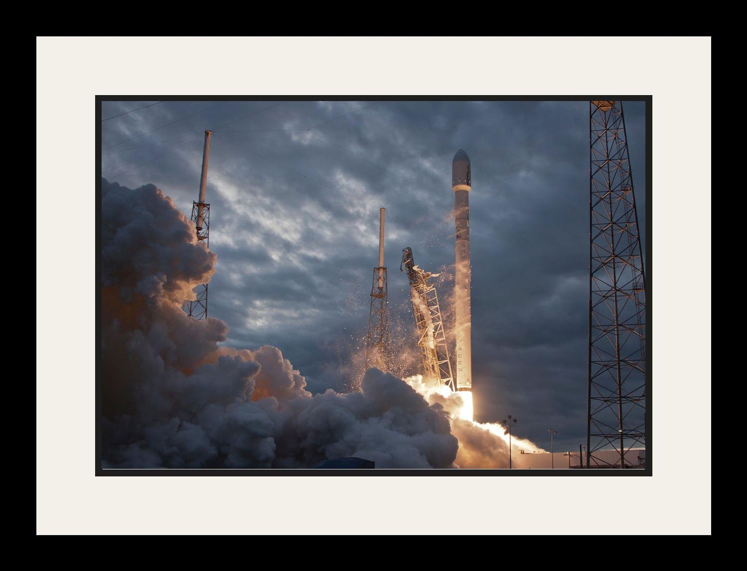 WeSellPhotos SpaceX Rocket Launch Poster Framed Photo Picture Print Home Room Decor