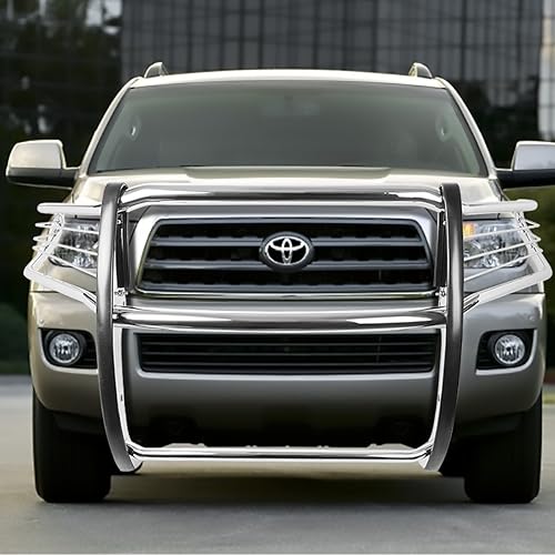 Miniatura 5 de DNA Motoring GRILL-G-070-SS - Cepillo de parachoques delantero de acero inoxidable compatible con Sequoia 08-16