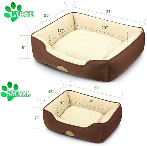 Miniatura 5 de Cama prémium para perros o gatos  Cama grande para perros mide 30 x 23 x 7 pulgadas, perfecta para mascotas de hasta 55 libras. Cama para mascotas