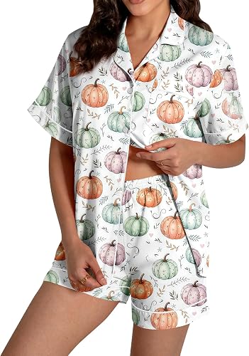 Halloween Pajamas for Women, 2 Piece Cotton Halloween Pajama