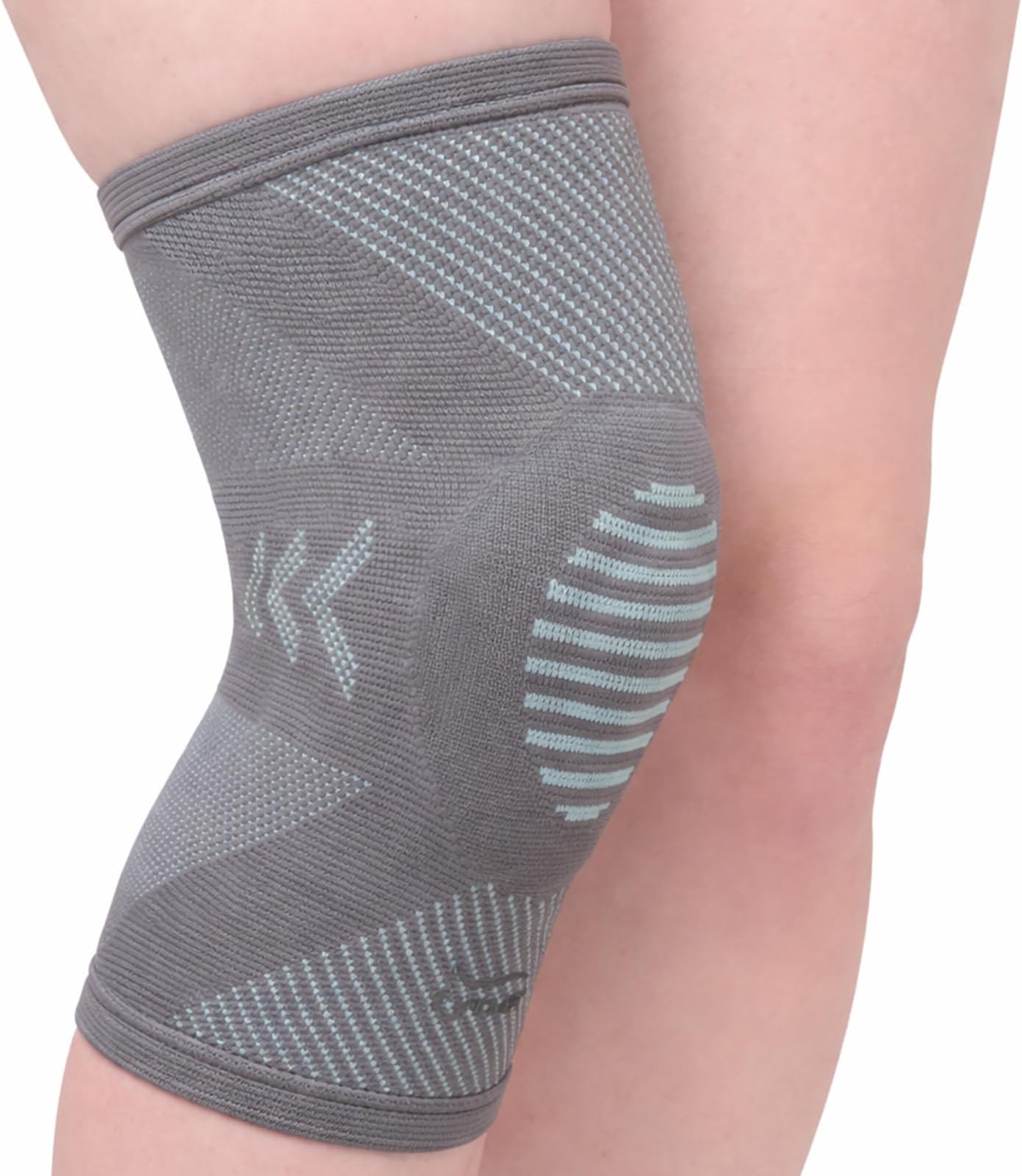 Knee Cap with Patellar Ring, Grey & Sky Blue, XL, 1 Unit