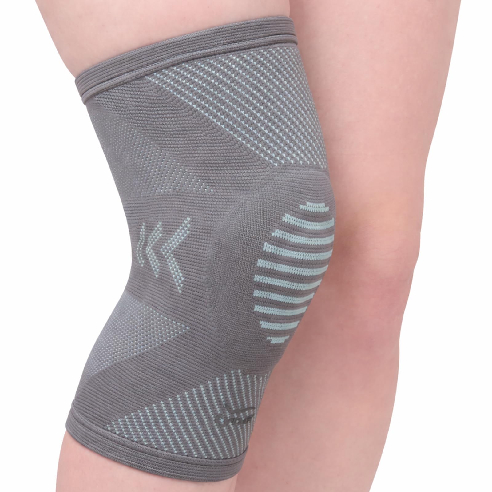 TYNOR Knee Cap with Patellar Ring | Neoprene Support for Pain Relief & Comfort for Men & Women | Breathable Compression for Gym, Exercise, Workout & Running, Pack of 1 (Grey & Sky Blue, Large)-image-38