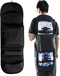 Skateboard Tasche aus verdicktem 900D Oxford, Cruiser Board Tasche Elektrische Skateboard Tasche Wasserdicht Rucksack für Skateboarding