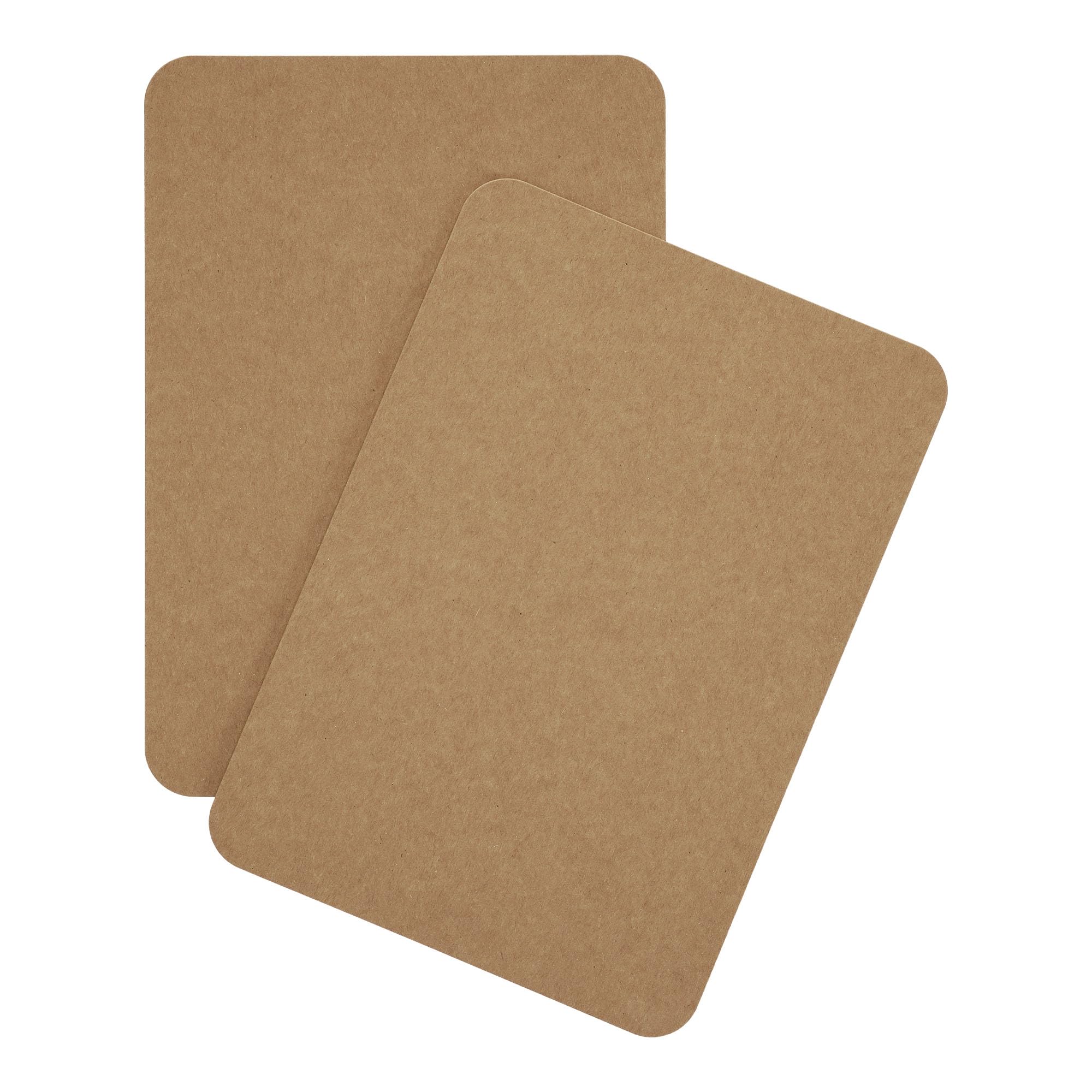 Lot 25 Cartes A5 Vierges Kraft Marron 300 G/m² Coins Ronds – Papier Cartonné Écologique Pour DIY, Invitations, Scrapbooking Et Création