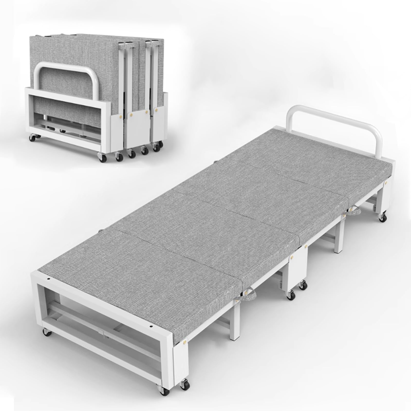 Cama Plegable con Estructura de Acero y colchón