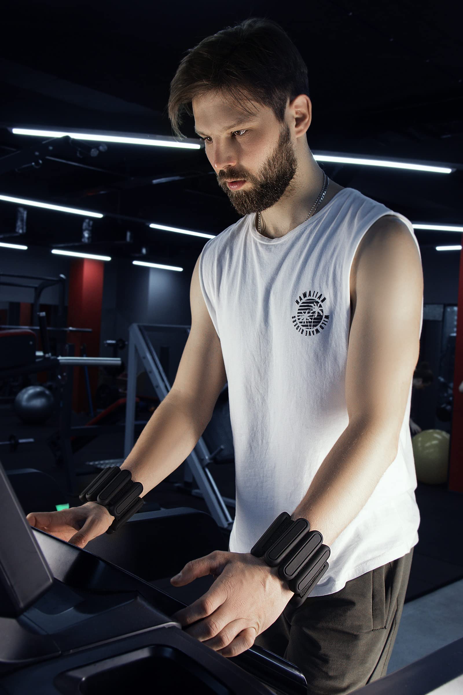 STONESAM Regulowana waga nadgarstka i kostki, zestaw 2 szt., 0,5 kg, bransoletki na nadgarstek do jogi, tańca, barre, pilatesu, ćwiczeń, cardio, aerobiku, spacerów