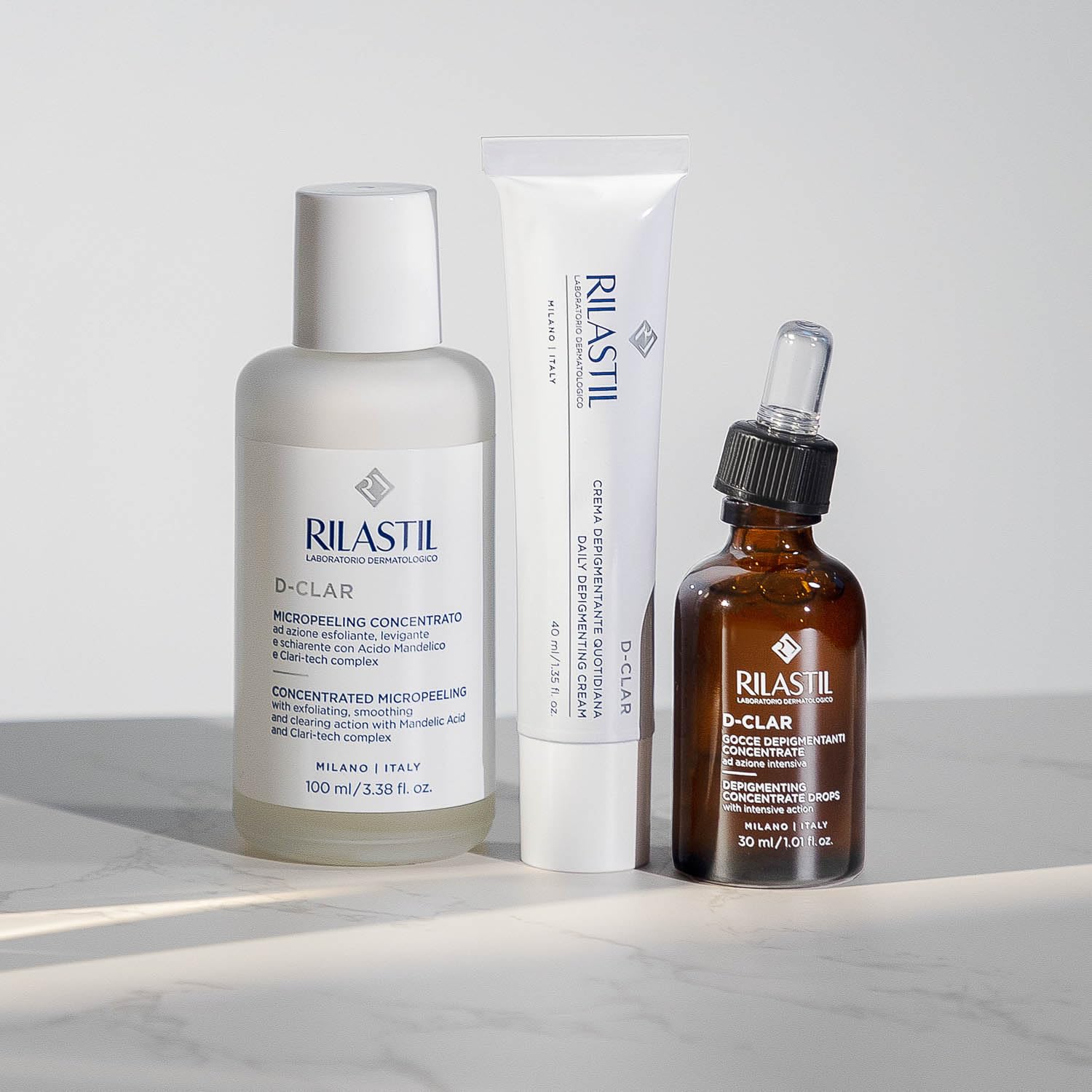 Rilastil D-Clar Micropeeling Concentrato, Azione Esfoliante, Levigante e Schiarente, Contrasta le Ipercromie, Confezione da 100 ml