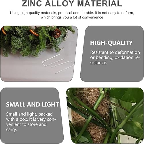 Miniatura 6 de FOMIYES Plantas de casa para interiores, 100 piezas de grapas de paisaje vivo, barrera de helecho floral, estacas de tierra para jardinería, tubos