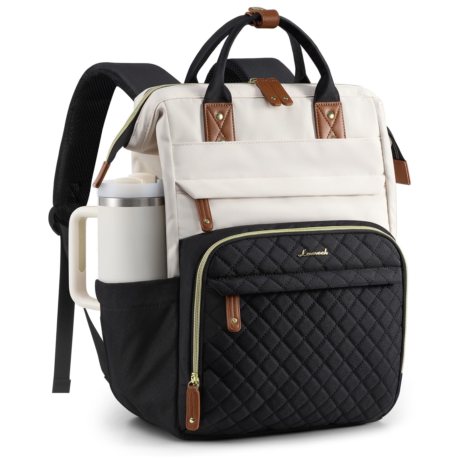 LOVEVOOK Laptop Backpack Women Quilted Teacher Nurse Work Backpack Purse
