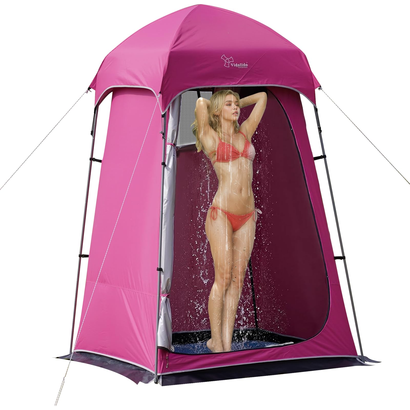 Vidalido Camping Duschzelt Sichtschutz Zelt Tragbare Outdoor-Duschen Zelte für Camping mit Boden, Camping Sichtschutz Unterstände Badezimmer Toilettenzelt