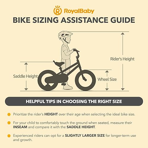 Miniatura 3 de Royalbaby Freestyle Premium - Bicicleta infantil de 12141618 pulgadas bicicleta infantil para niños y niñas de 3 a 9 años varios colores