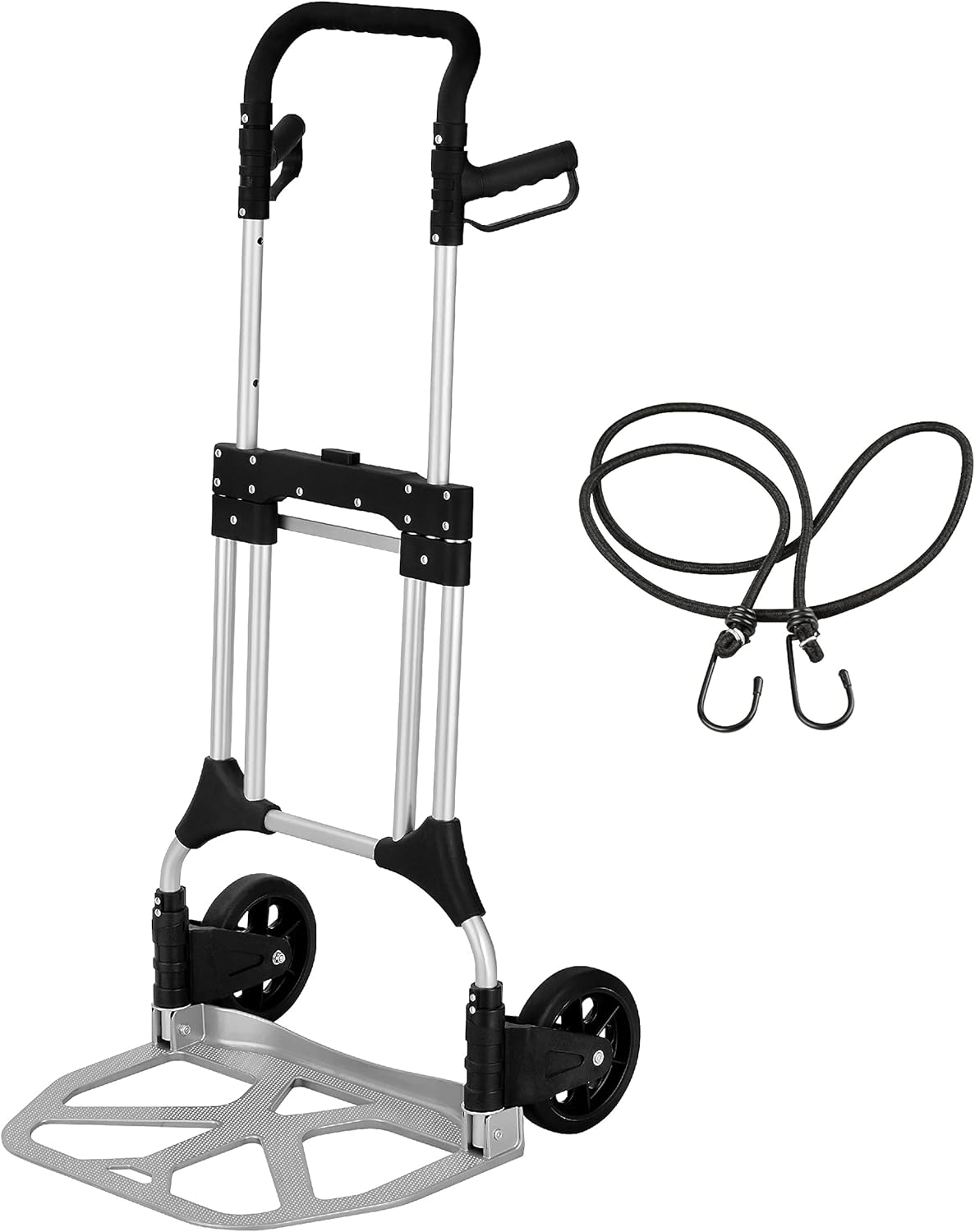 Olympia Tools 3-in-1 Aluminum Convertible Hand Truck - Heavy Duty Industrial Appliance Dolly 4-Wheel Platform Cart - Up to 1000 LBS Loading Capacity Mobility Moving Dolly - 3 Positions, 62" Height