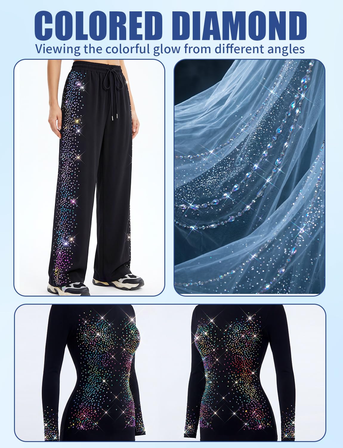 10 hojas de diamantes de imitación termoadhesivos para ropa, estilo moderno, con purpurina, termoadhesivos, parches de diamantes de imitación redondos planos para ropa, manualidades, decoración de