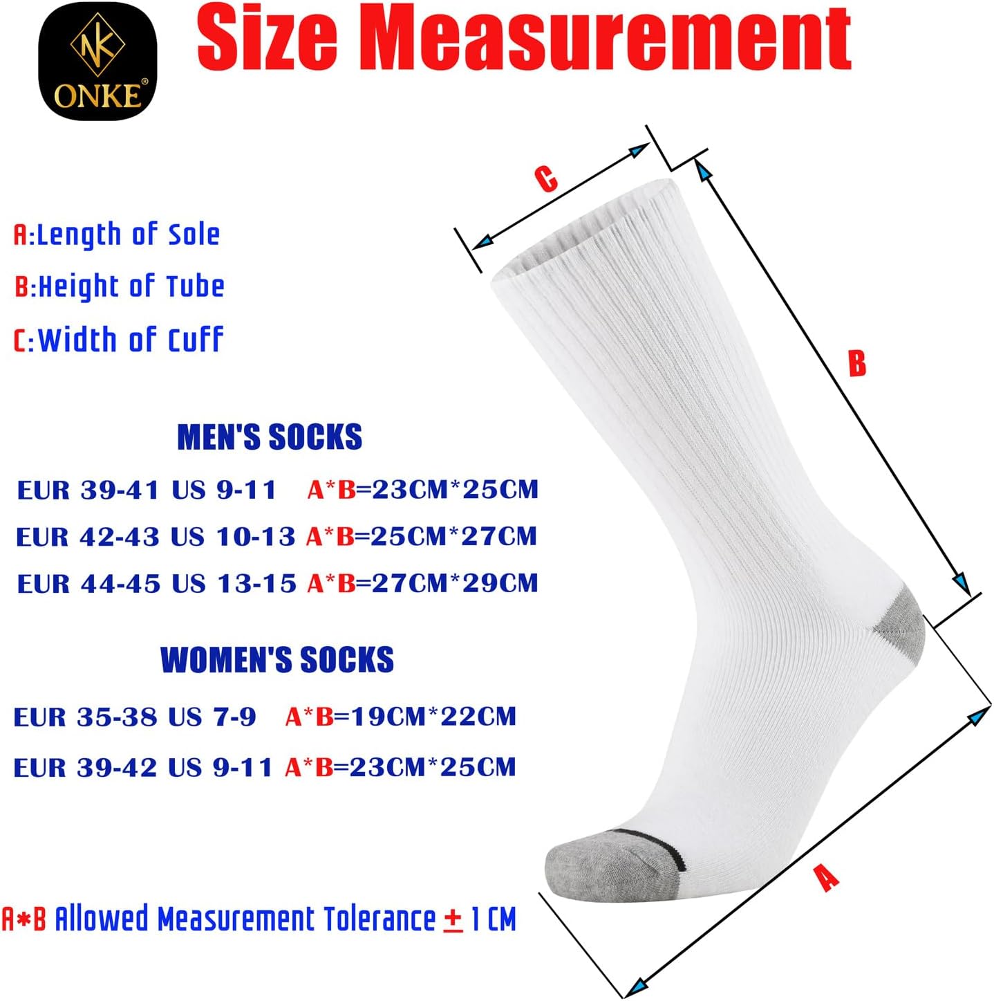 ONKE Max Full Cushion Crew Socks for Men Heavy Duty Work Boot Steel Toe Workout Athletic Thick Warm Moisture Wicking Control - Image 5