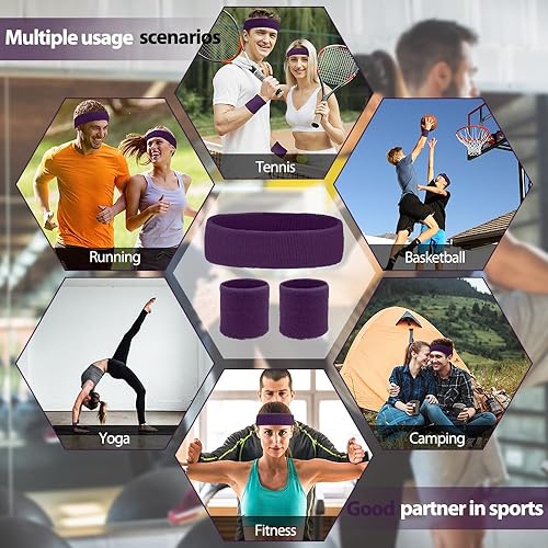 Miniatura 5 de Diademas de entrenamiento, diademas deportivas y al aire libre, accesorios de gimnasio, diadema que absorbe la humedad, bandas para el sudor
