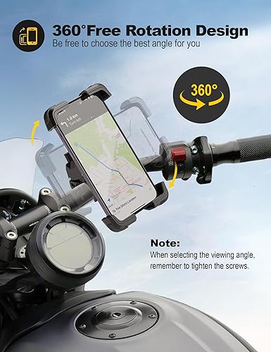 Miniatura 6 de Soporte universal para teléfono de bicicleta para bicicleta de carretera MTB Scooter con rotación 360 para smartphone de 4.7-7.2 pulgadas