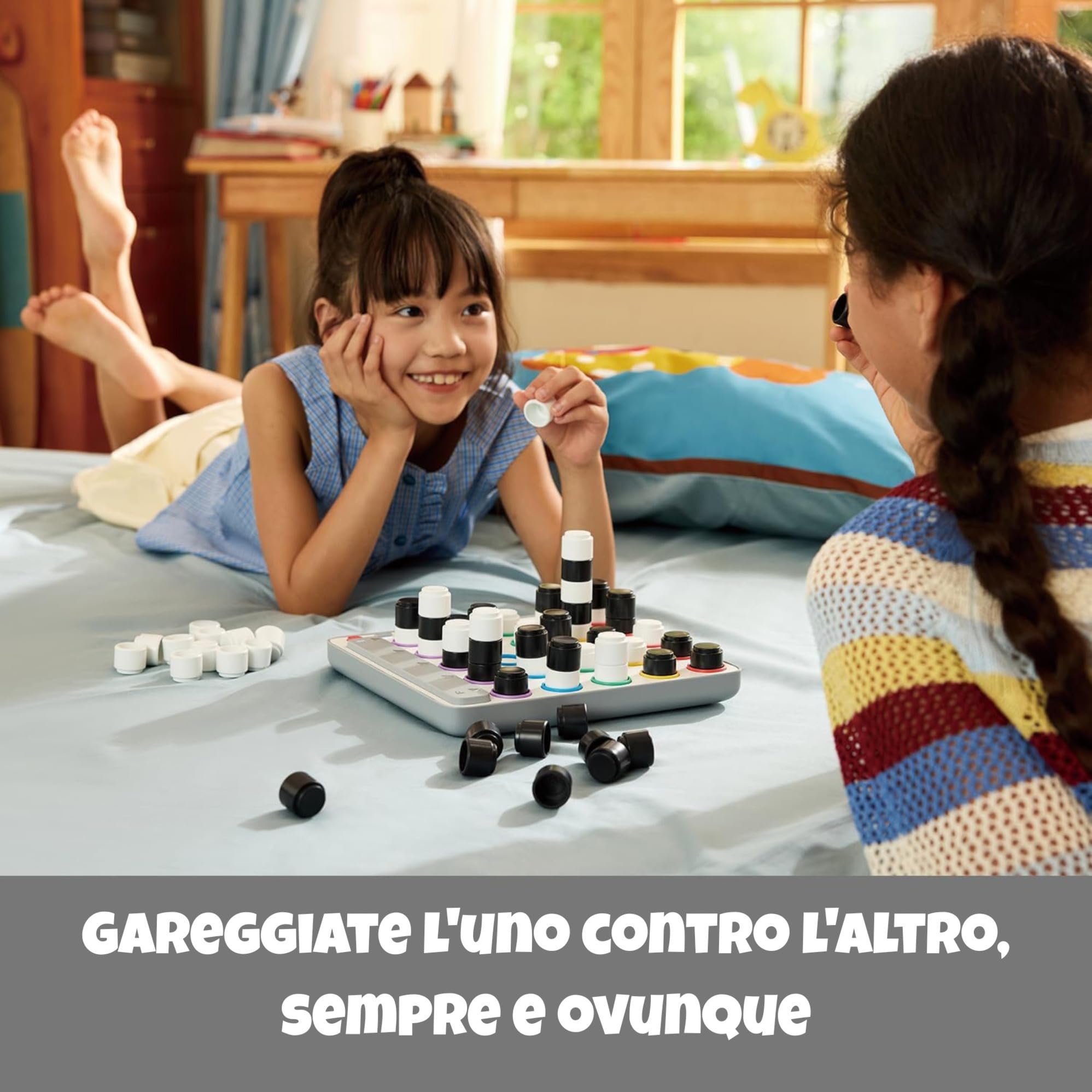 GiiKER Smart Four, gioco 3D AI Four in a Row, giochi da tavolo strategici con arbitro integrato per 1-2 giocatori, giochi da viaggio per bambini e famiglie, regali per le feste