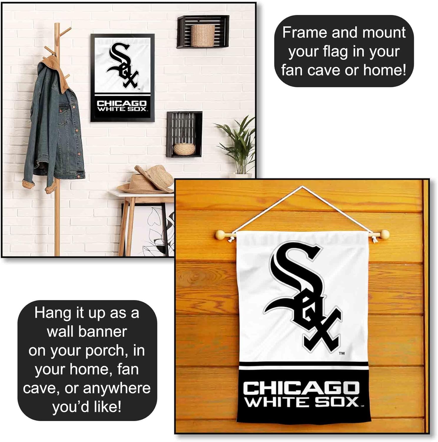 White Sox Double Sided Garden Flag - Image 5