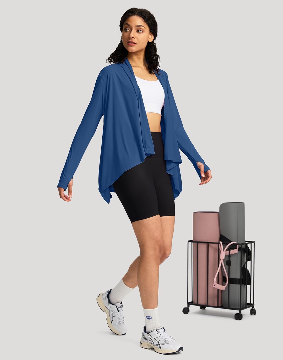 SANTINY UPF50+ Sun Shirt for Women Long Sleeve SPF UV Sun Protection Shirts Lightweight Cardigan with Pockets Swim Cover Up - Image 2