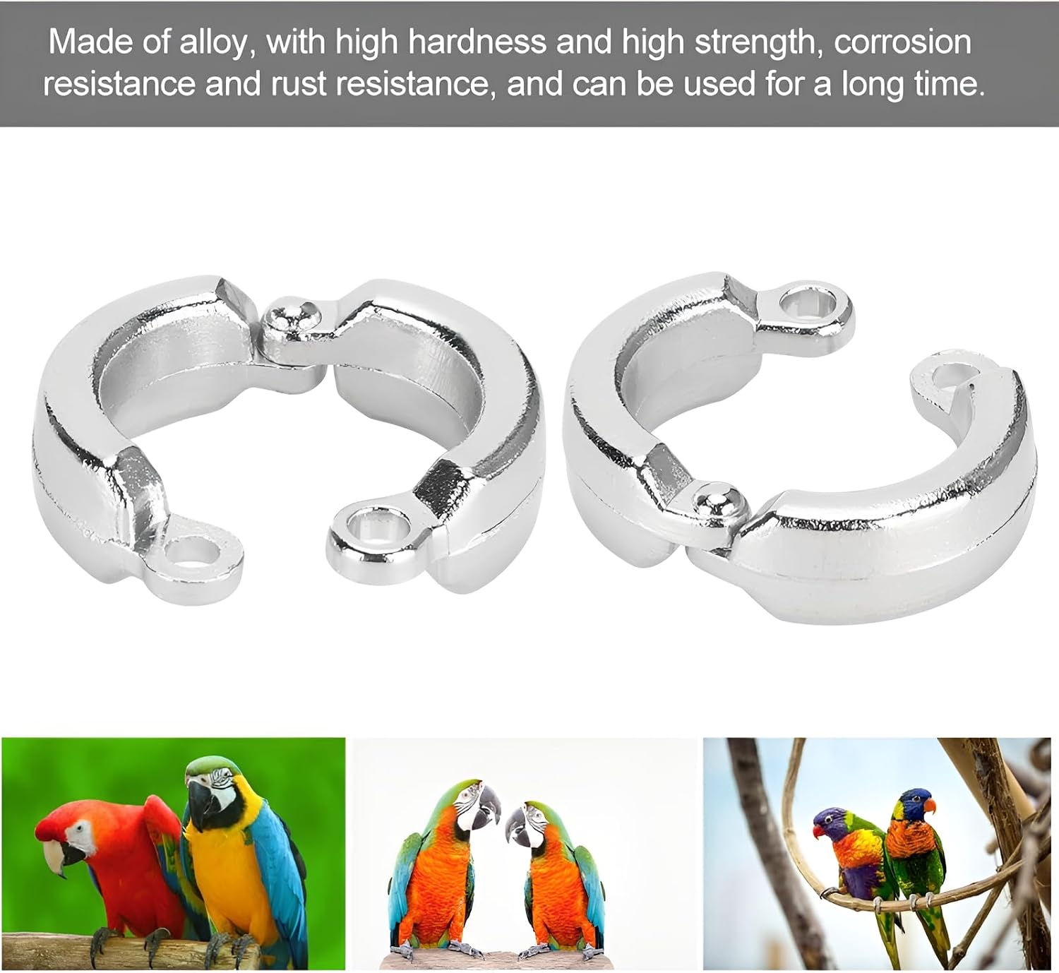 Parrot Foot Ring, Open Clip Alloy Anklet Accessory, 7mm image 5