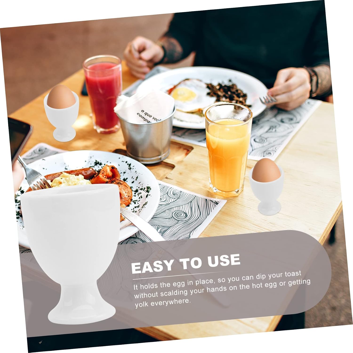ABOOFAN 6pcs Practical Ceramics Holders for Breakfast Smooth Household Cups Easy to Clean for Daily Use and Special Occasions