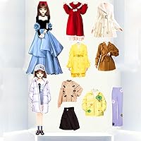 Vista 5 de Muñeca de papel de princesa magnética para disfrazarse, juguetes de simulación, juego de rompecabezas para niñas de más de 3 años, aprendizaje